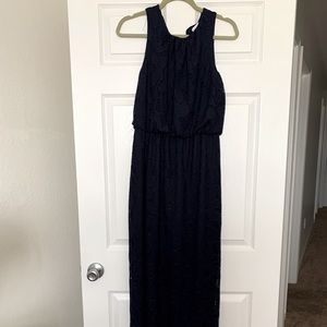 New York & Company Navy Blue Lace Bridesmaid Dress
